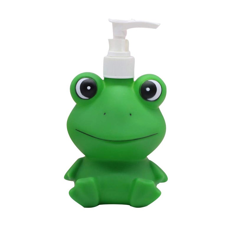 Hyever Dinosaur Panda Frog Cute Cartoon Animal Hand Soap Pump Lotion, Hand Soap, Shampoo, Shower Gel Dispenser, Suitable for Bathrooms, Kitchen Countertops, Bathroom Accessories (Frog) - Image 1